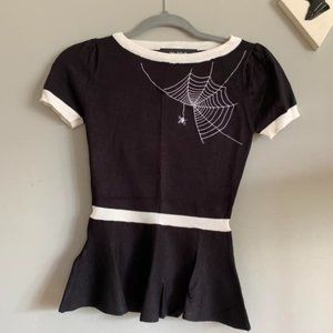 XXXS ModCloth Collectif Spiderweb Sweater